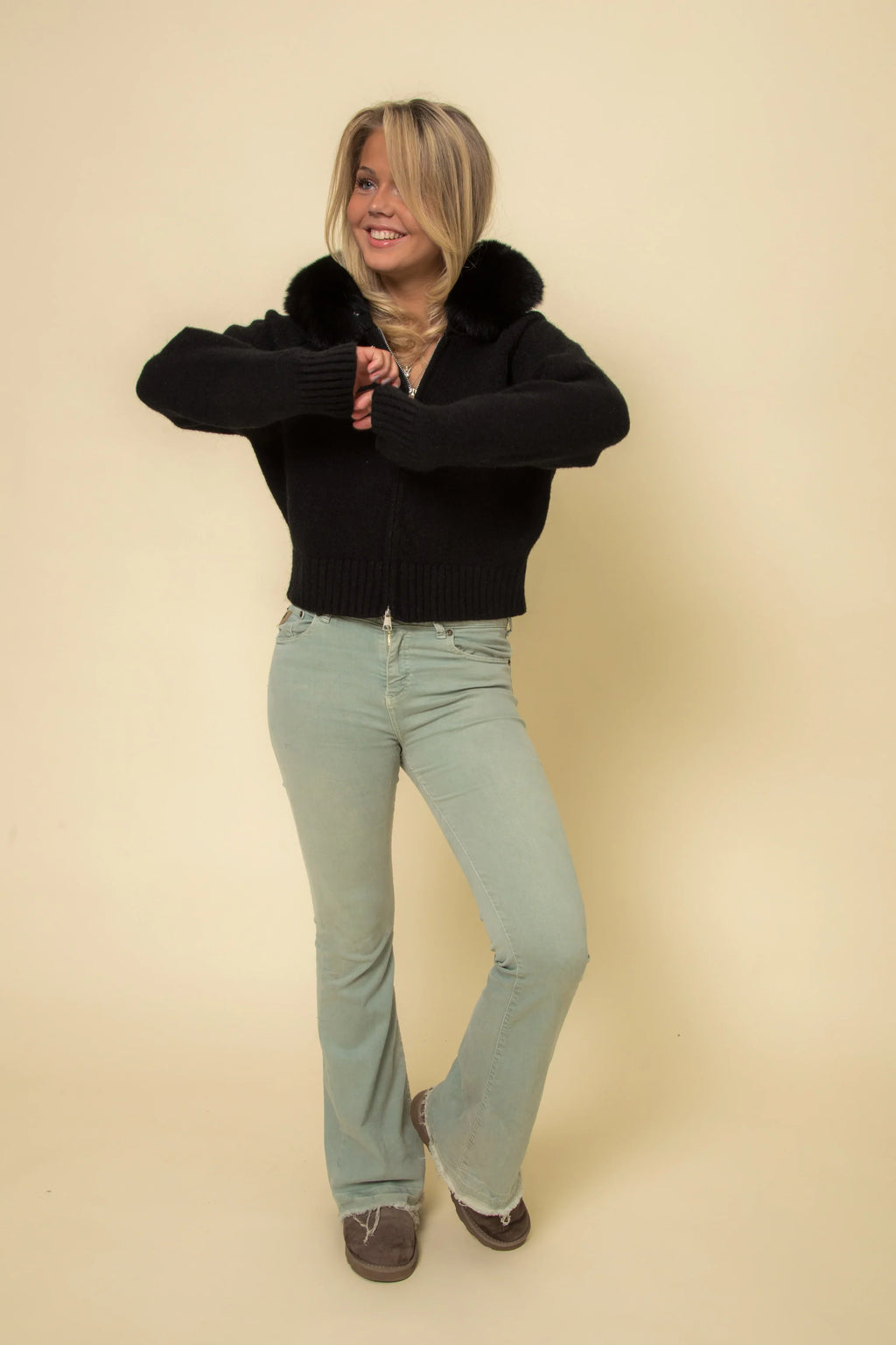 Faux Fur Sweater