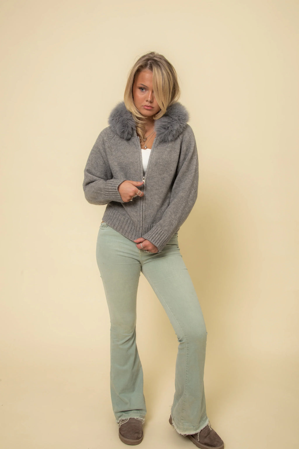 Faux Fur Sweater