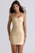 Gold Bandage Mini Dress